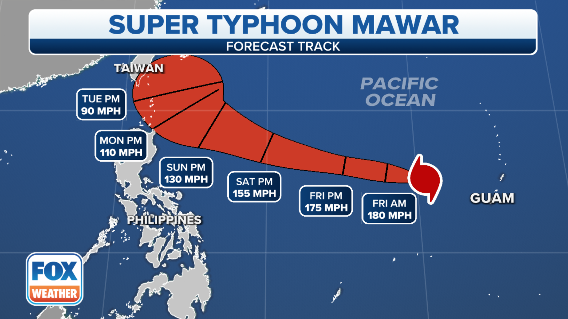 Typhoon Mawar 2024 Path - Gina Phelia