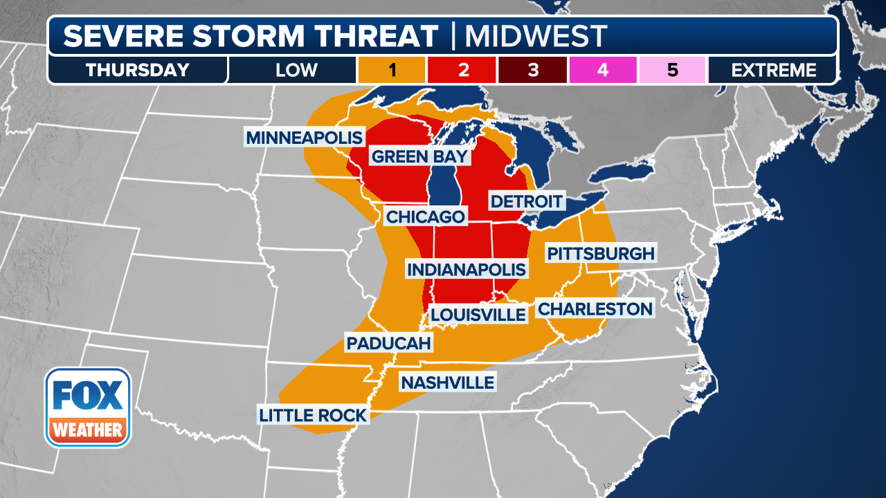 Multiday severe weather pattern covers South with threat of tornadoes ...